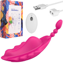 Load image into Gallery viewer, Shelly Wearable Panty Vibrator Clitoral Stimulator Remote Controlled USB Rose
