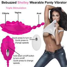 Load image into Gallery viewer, Shelly Wearable Panty Vibrator Clitoral Stimulator Remote Controlled USB Rose
