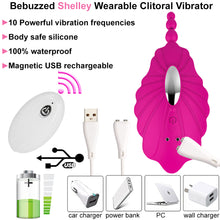 Load image into Gallery viewer, Shelly Wearable Panty Vibrator Clitoral Stimulator Remote Controlled USB Rose
