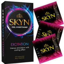 Load image into Gallery viewer, SKYN Excitation Condoms Non-Latex 53mm Lubricated Cooling Male Thin Condom
