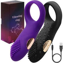 Load image into Gallery viewer, Steve Vibrating Cock Ring USB Rechargeable Couples Penis Vibrator
