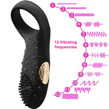 Load image into Gallery viewer, Steve Vibrating Cock Ring USB Rechargeable Couples Penis Vibrator
