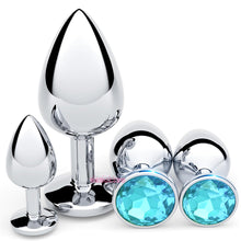 Load image into Gallery viewer, Anal Butt Plug Stainless-Steel Dildo Anal Beads Crystal Jewel Metal BDSM Sex Toy
