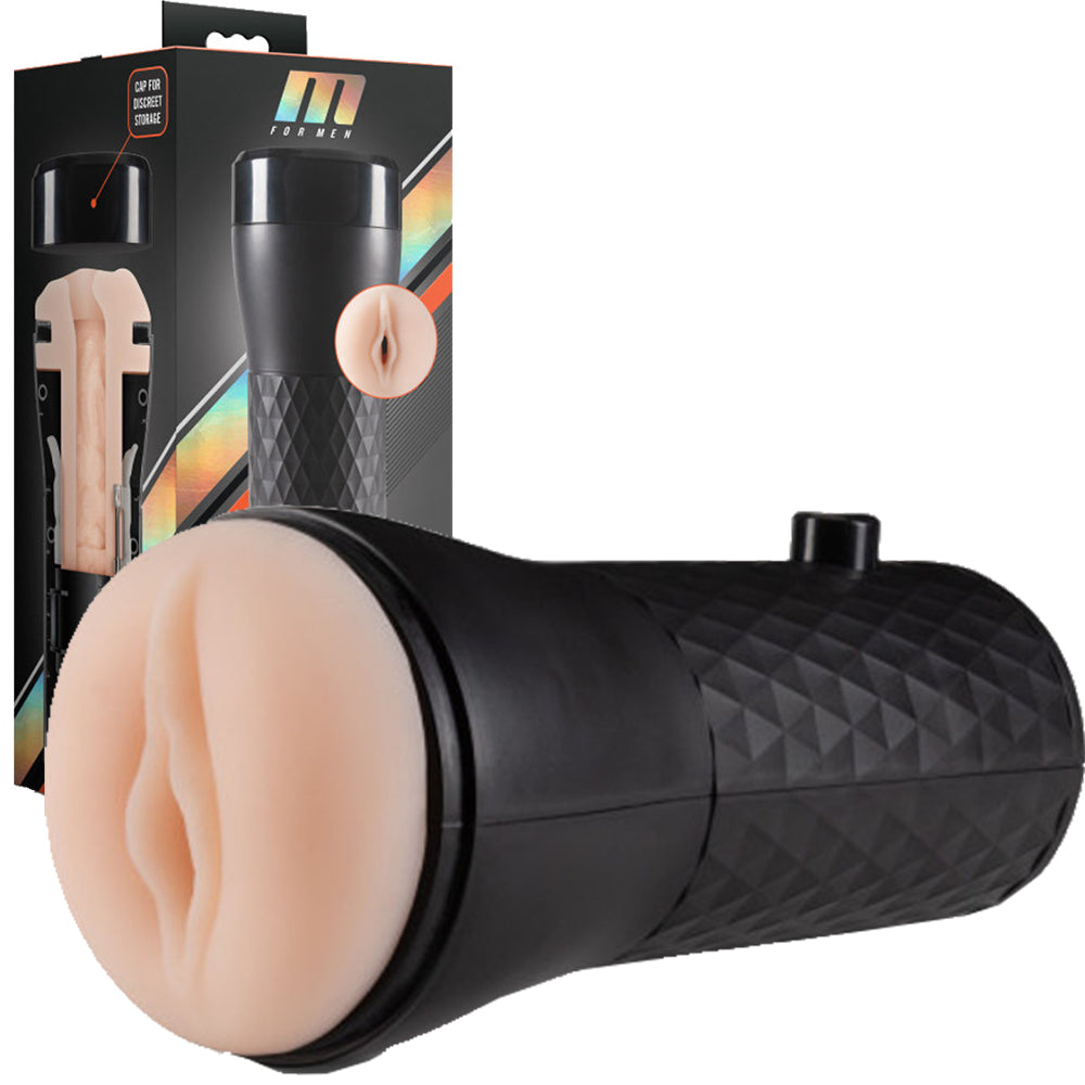 M for Men Torch Thrill Vagina 3D Textured Male Masturbator Pocket Pussy Sex Toy