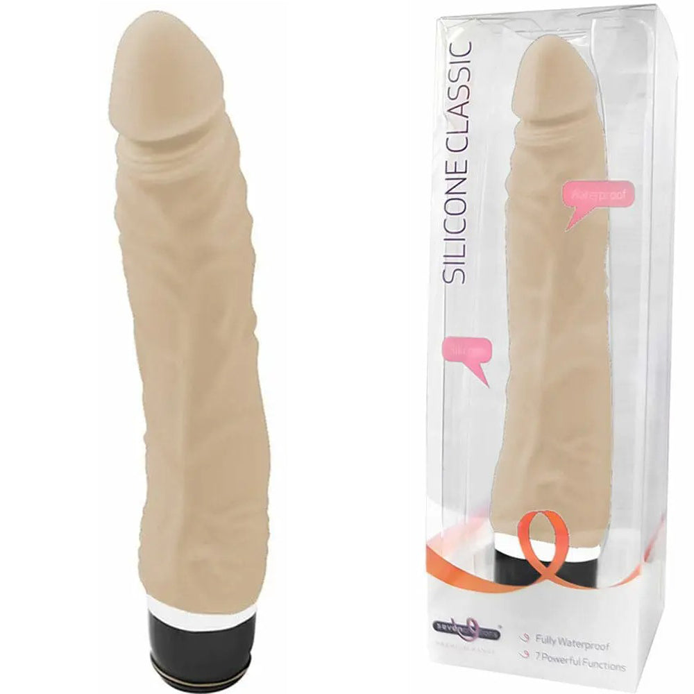 Silicone Classic Dildo Vibrator Flesh