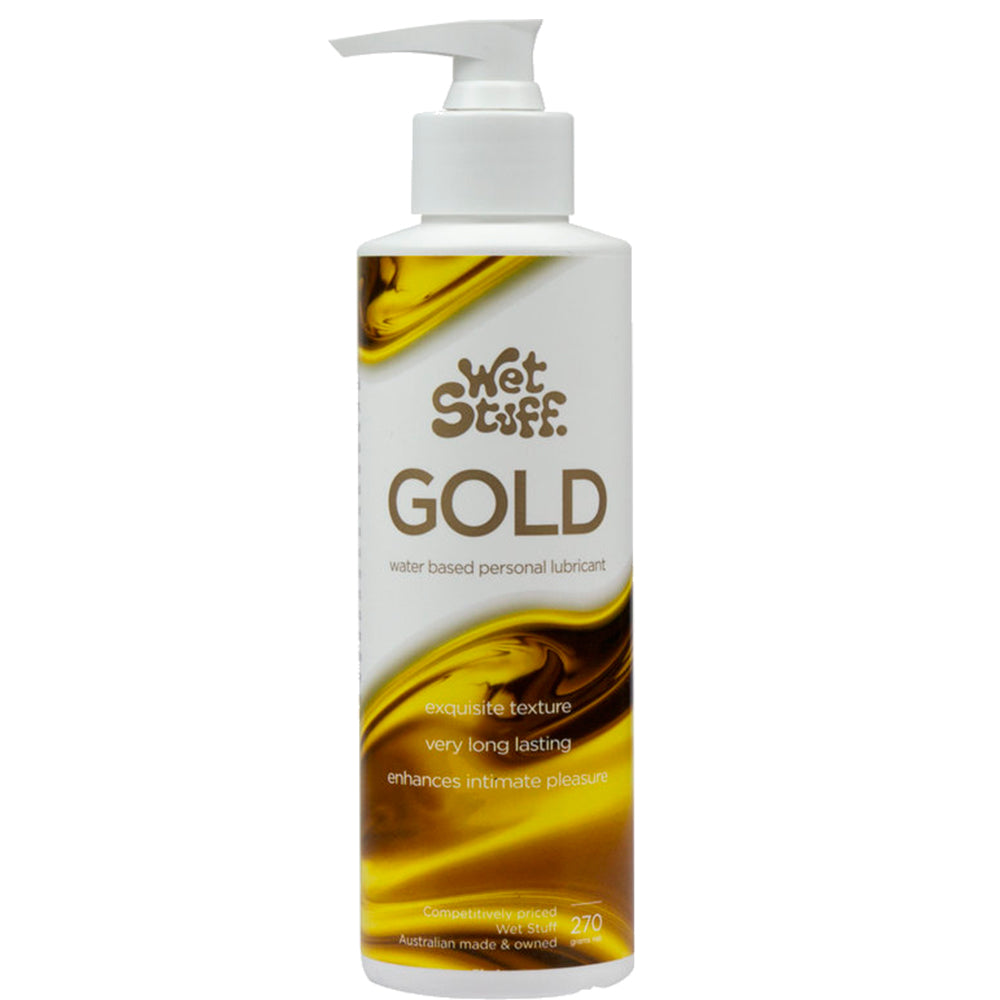 Wet Stuff Gold 270g Pump Personal Water Based Lubricant
