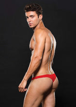 Load image into Gallery viewer, Microfibre Low Rise Zip Thong Red
