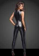 Load image into Gallery viewer, Sleeveless Power Wetlook Overall With Lace
