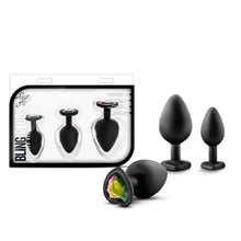 Load image into Gallery viewer, Luxe Bling Plugs Training Kit Black With Rainbow Gems
