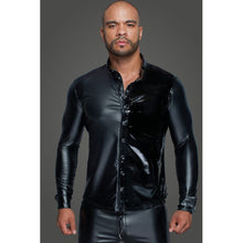 Load image into Gallery viewer, Powerwetlook PVC Long Sleeved Shirt w Button Placket
