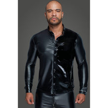 Load image into Gallery viewer, Powerwetlook PVC Long Sleeved Shirt w Button Placket
