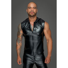 Load image into Gallery viewer, Powerwetlook Sleeveless Hooded Shirt w 2 Way Zipper
