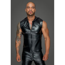Load image into Gallery viewer, Powerwetlook Sleeveless Hooded Shirt w 2 Way Zipper
