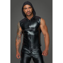 Load image into Gallery viewer, Powerwetlook Sleeveless Hooded Shirt w 2 Way Zipper

