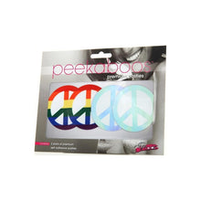 Load image into Gallery viewer, Pride Peace Sign Pasties
