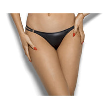 Load image into Gallery viewer, Stretch Wetlook G-String Black
