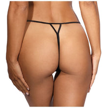 Load image into Gallery viewer, Lace Open Front G-String Black
