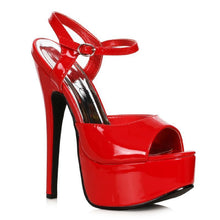 Load image into Gallery viewer, Stiletto Sandal Red 6.5in
