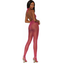 Load image into Gallery viewer, Dreamgirl Diamond Net Bodystocking Neon Pink
