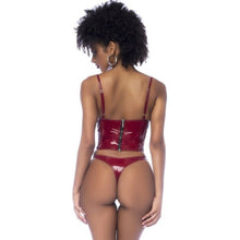 Load image into Gallery viewer, Wet Look Vinyl 2 Pc Set Gloss Wine
