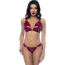 Load image into Gallery viewer, Wet Look Vinyl 2 Pc Set Gloss Wine
