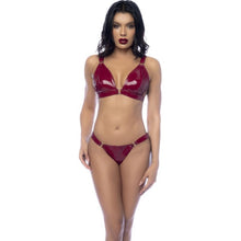 Load image into Gallery viewer, Wet Look Vinyl 2 Pc Set Gloss Wine
