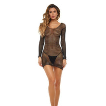 Load image into Gallery viewer, Crochet Seduction Dress Black
