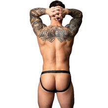 Load image into Gallery viewer, Male Power Snap Off Jock Black
