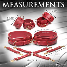Load image into Gallery viewer, Crimson Captive Thigh Wrist Ankle Hog Tie Restraints
