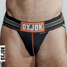 Load image into Gallery viewer, Oxballs Slingjock Upthrust Slider-Strap Jock Black Iron
