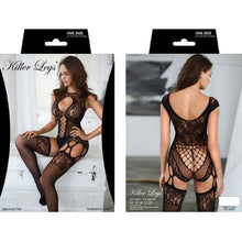 Load image into Gallery viewer, Western Temptation Halter Neck Bodystocking White
