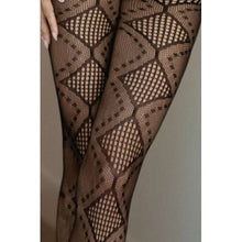 Load image into Gallery viewer, Midnight Allure Fishnet Tights Black
