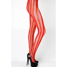 Load image into Gallery viewer, Stella Elyse Coiled Lines Fishnet Tights Coffee
