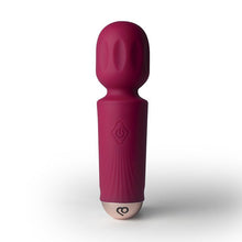 Load image into Gallery viewer, Rechargeable 16 Mode Silicone Mini Wand Azalea Red
