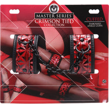 Load image into Gallery viewer, Crimson Tied Embossed Ankle Cuffs
