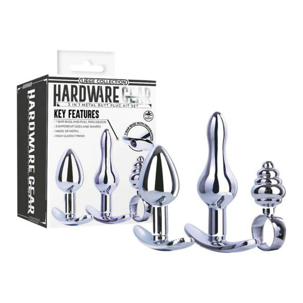 HARDWARE GEAR METAL BUTT PLUG KIT