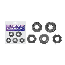 Load image into Gallery viewer, HARDCORE 40MM TPE ORNAMENT 5PCS SET TRANSPARENT BLACK
