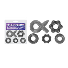 Load image into Gallery viewer, HARDCORE 40MM AND 50MM TPE ORNAMENT 5PCS SET TRANSPARENT BLACK
