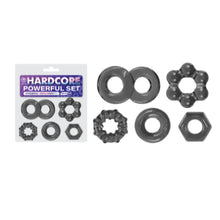 Load image into Gallery viewer, HARDCORE 40MM AND 50MM TPE ORNAMENT 5PCS SET TRANSPARENT BLACK
