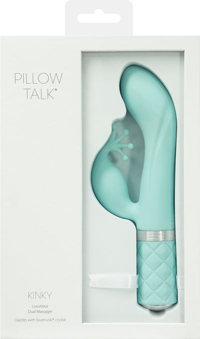 PILLOW TALK KINKY CLITORAL STIMULATOR WITH SWAROVSKI CRYSTALTEAL