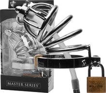 Load image into Gallery viewer, Stainless Steel Chastity Cage With Silicone Urethral Plug
