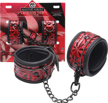 Load image into Gallery viewer, Crimson Tied Embossed Ankle Cuffs
