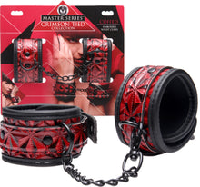 Load image into Gallery viewer, Crimson Tied Embossed Ankle Cuffs
