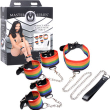 Load image into Gallery viewer, Kinky Pride Rainbow Bondage Set
