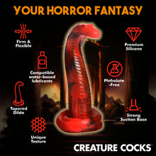 Load image into Gallery viewer, Creature Cocks King Cobra Silicone Dildo Realistic Anal Snake Sex Toy

