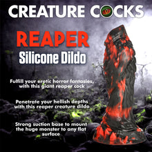 Load image into Gallery viewer, Creature Cocks Grim Reaper Silicone Dildo 9.2&quot; Large Dong Suction Cup
