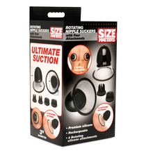 Load image into Gallery viewer, Size Matters 10X Rotating Silicone Nipple Suckers w/ 4 Attachments - B...
