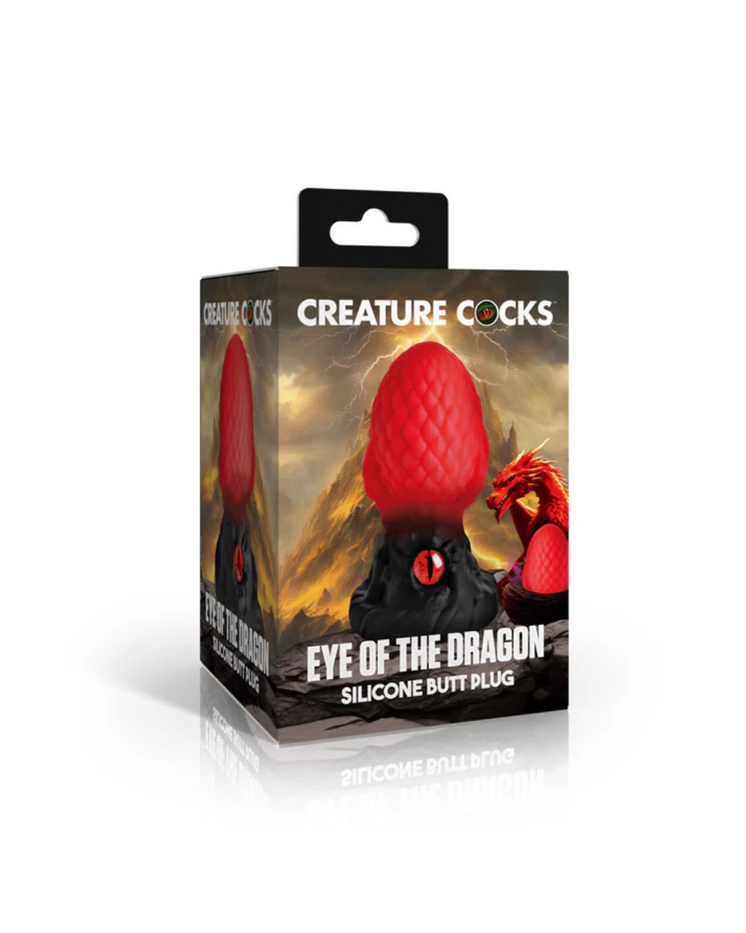 Creature Cocks Eye of the Dragon Silicone Butt Plug - Red Creature Cocks Eye of the Dragon Silicone Butt Plug - Red