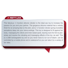 Load image into Gallery viewer, Pretty Love August App Control Couples Vibrator Rechargeable
