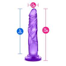 Load image into Gallery viewer, 7.5&quot; Blush B Yours Sweet N Hard 5 Dildo Pink Purple Blue Dong Sex Toy
